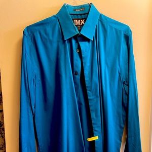 Express Men’s Dark Teal Modern Fit Dress Shirt